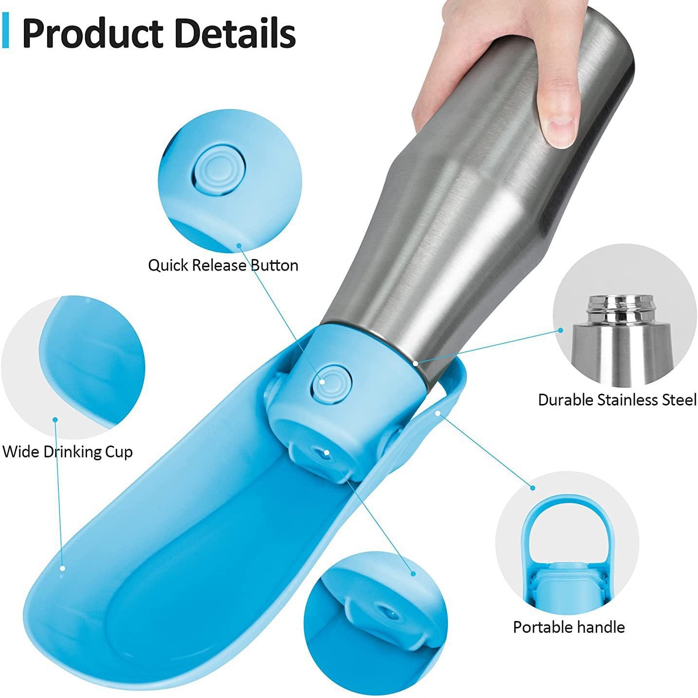 PawNest TravelSip™ | Portable Dog Water Bottle