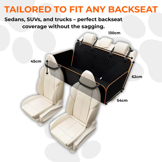 PupMat | Dog Car Seat Cover – Waterproof Pet Hammock for Back Seat