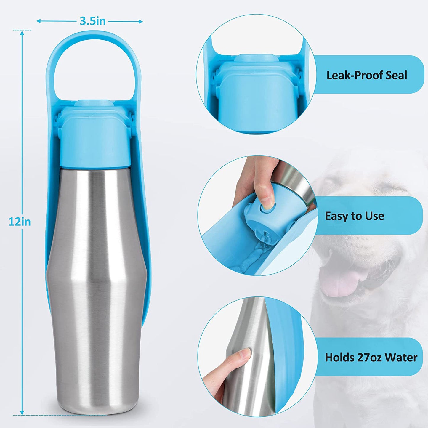PawNest TravelSip™ | Portable Dog Water Bottle