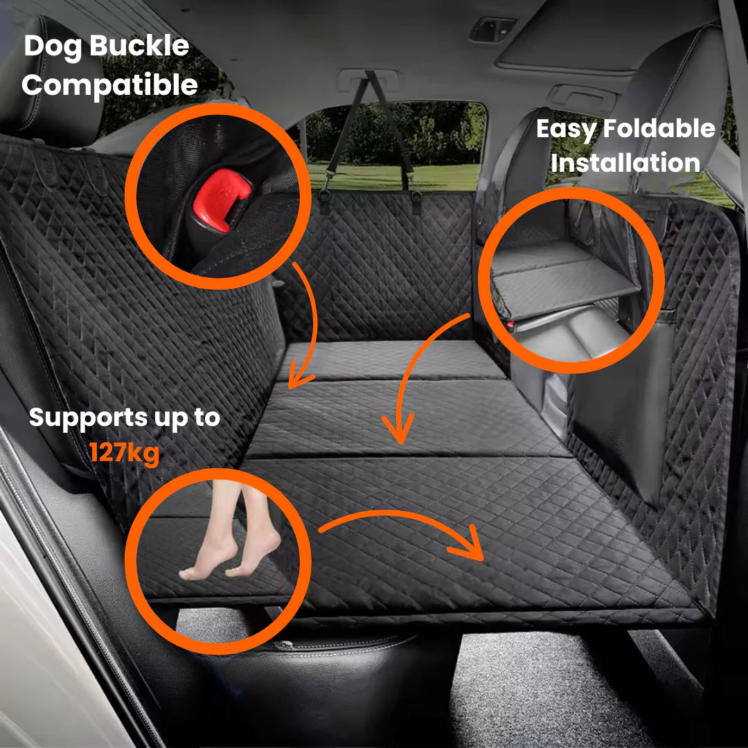 PupMat | Dog Car Seat Cover – Waterproof Pet Hammock for Back Seat